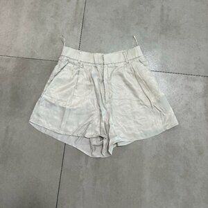 ZARA satin cream shorts